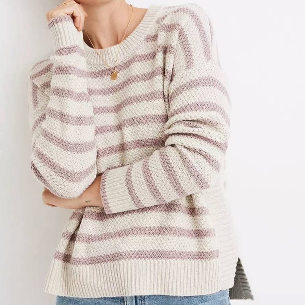 Madewell Striped Pickford Pullover Sweater